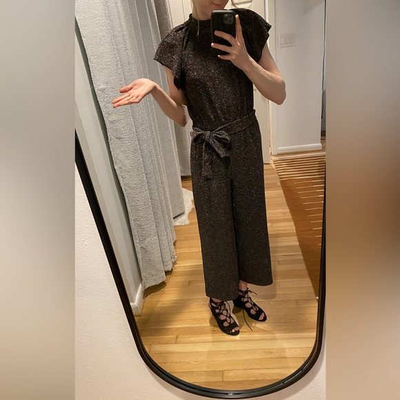 Nine West • Flutter Sleeve Sparkly Jumpsuit - Picture 8 of 10